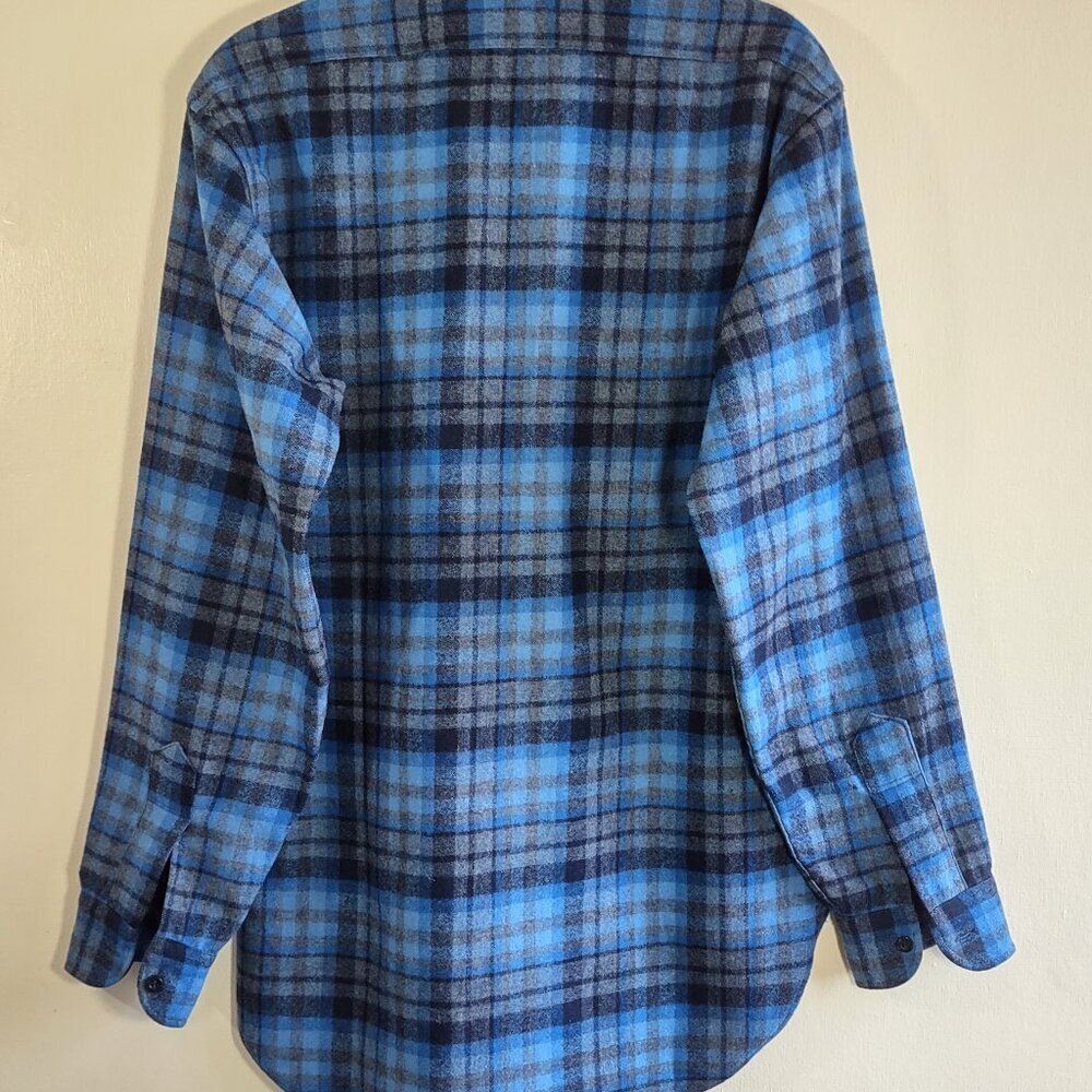 NWOT Pendleton Mens Wool Long Sleeve Shirt Shadow Plaid USA Heritage Size Small - Picture 9 of 11